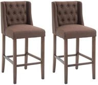 CLP Barhocker Cassandra Stoff (Set, 2er), mit gestepptem Bezug
