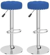 vidaXL Barhocker Barhocker 2 Stk. Blau Stoff (2 St)