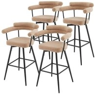 ML-DESIGN Barhocker Gepolsterter Barstuhl mit R&uuml;ckenlehne und Fu&szlig;st&uuml;tze,...