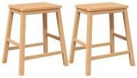 vidaXL Barhocker Barst&uuml;hle 2 Stk. Massivholz Gummibaum (1 St)