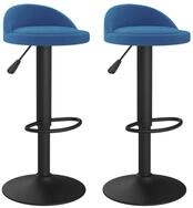 vidaXL Barhocker Barhocker 2 Stk. Blau Samt (2 St)