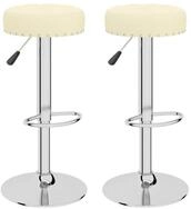 vidaXL Barhocker Barhocker 2 Stk. Creme Stoff (2 St)