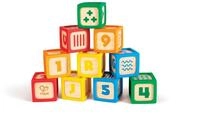 Hape ABC-Spielsteine Spielbausteine, (10 St), aus Holz und Silikon