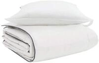 vidaXL Bett Winterbettdecke mit Kissen 2 pcs Wei&szlig; Daunenfeder (2-tlg)