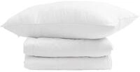 vidaXL Bett Winterbettdecke mit Kissen 2 pcs Wei&szlig; Daunenfeder (2-tlg)
