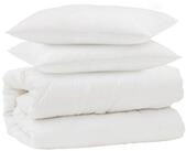 vidaXL Bett Bettdecken Set 3 pcs Wei&szlig; Mikrofaser und Daunenfedern (3-tlg)