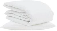 vidaXL Bettw&auml;sche Sommerdecke mit Kissen 2 pcs Wei&szlig; Daunenfeder, Daunenfeder,...