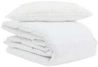 vidaXL Daunenbettdecke + Kopfkissen, Sommerdecke mit Kissen 2 pcs Wei&szlig;...