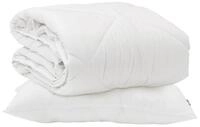 vidaXL Bett Ganzjahresbettdecke mit Kissen 2 pcs Wei&szlig; Mikrofaser (2-tlg) wei&szlig;
