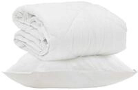 vidaXL Bettw&auml;sche Sommerdecke mit Kissen 2 pcs Wei&szlig; Mikrofaser, Mikrofaser, 2