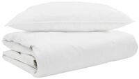vidaXL Daunenbettdecke + Kopfkissen, Sommerdecke mit Kissen 2 pcs Wei&szlig;...
