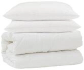 vidaXL Bett Bettdecken Set 3 pcs Wei&szlig; Mikrofaser und Daunenfedern (3-tlg) wei&szlig;