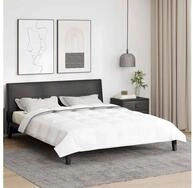 vidaXL Daunenbettdecke, Winterbettdecke Wei&szlig; 200 x 240 cm Feder