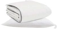vidaXL Bett Winterbettdecke mit Kissen 2 pcs Wei&szlig; Daunenfeder (2-tlg)