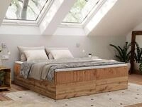 MKS M&Ouml;BEL Boxspringbett WOOD ZERO (Set, Bett, Polsterbett mit integrierten