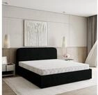 Masseno Polsterbett RENIVE 180x200 cm schwarz (mit Bettkasten und Lattenrost)