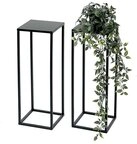 DanDiBo Blumenhocker 2x Metall Schwarz 50 cm 96315 S Beistelltisch