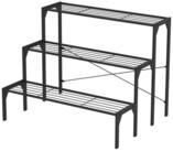 COSTWAY Pflanzentreppe, 3-stufiger Metall Blumentreppe, belastbar bis 30 kg