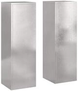 vidaXL Blumenst&auml;nder Pflanzenst&auml;nder 2 pcs Silber 24 x 24 x 75 cm Edelstahl...