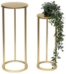 DanDiBo Blumenhocker Metall Gold Rund Blumenst&auml;nder 96510 2er Set, 2er Set