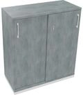 Soennecken Aktenschrank Schiebet&uuml;renschrank 3OH B1000xT442xH1133mm wei&szlig;/Beton...