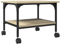 vidaXL Druckertisch Druckerst&auml;nder 2 Ablagen Sonoma-Eiche 50x40x38 cm