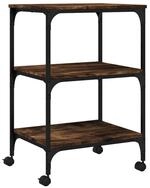 vidaXL Druckertisch Druckerst&auml;nder 3 Ablagen R&auml;uchereiche 50x41x75 cm...