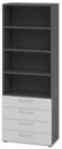 HAMMERBACHER Aktenschrank Regal 6OH 4 Sch&uuml;be graphit/grau