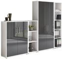 BMG M&ouml;bel Aktenschrank Office Edition 4 (Schrankwand Set, 4tlg) abschlie&szlig;bar,...