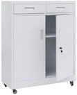 MCW Aktenschrank MCW-O89 Mit zwei T&uuml;ren und zwei Schubladen, Mit vier Rollen