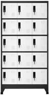 vidaXL Mehrzweckschrank Schlie&szlig;fachschrank Anthrazit und Wei&szlig; 90x40x180 cm...