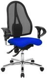 TOPSTAR Drehstuhl Drehstuhl Sitness 15 - blau Armlehnen Universalrollen.