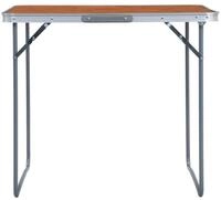 vidaXL Campingtisch, Klappbarer Campingtisch mit Metallrahmen 80 x 60 cm