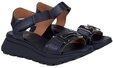Desa DESA Damen-Keilsandalen aus Leder mit Klettverschluss Slipper