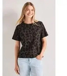 STREET ONE T-Shirt aus reiner Baumwolle braun 34 EU