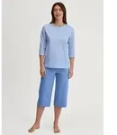 CALIDA Capri-Pyjama Lovely Nights (2 tlg) Rundhalsausschnitt, Baumwolle,