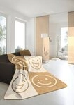 Wohndecke Emoji, Biederlack, mit Smiley, 70% Baumwolle/30% Polyacryl