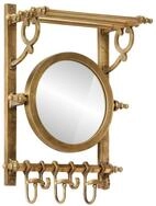 vidaXL Garderobenst&auml;nder Wandgarderobe mit Kleiderhaken & Spiegel Aluminium,...