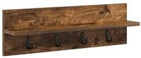 vidaXL Regal Wandmontierter nachttisch Ger&auml;ucherte Eiche 60 x 10,5 x 18 cm,...