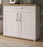 Inn.Furn Schuhkommode Mirano (Kommode in wei&szlig; Lerche mit Eiche Artisan, 95 x...