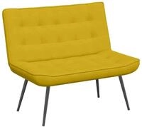 vidaXL Sitzbank Sitzbank Gelb 110x74x84 cm Samt