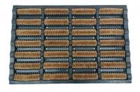 relaxdays Fu&szlig;matte Fussmatte Gummi 60x40 mit Kokosb&uuml;rsten, rechteckig, H&ouml;he:...