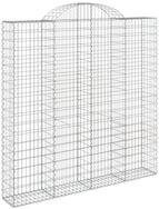 vidaXL Blumentopf Gabionen mit Hochbogen 4 Stk. 200x30x200/220cm Verzinktes...