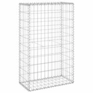 vidaXL Gartenzaun Gabionenwand mit Abdeckung Verzinkter Stahl 60x30x100 cm,...