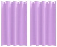 vidaXL Vorhang Verdunkelungs-Vorh&auml;nge mit Ringen 2 pcs Lila 175 x 140 cm (2...