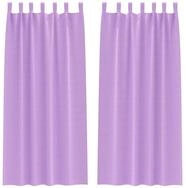 vidaXL Vorhang Verdunkelungs-Vorh&auml;nge mit Ringen 2 pcs Lila 225 x 140 cm (2...