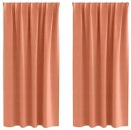 vidaXL Vorhang Verdunkelungs-Vorh&auml;nge mit Ringen 2 pcs Terrakotta 175 x 140 cm...