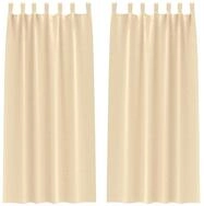 vidaXL Vorhang Verdunkelungs-Vorh&auml;nge mit Ringen 2 pcs Creme 260 x 140 cm (2...