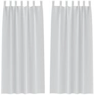 vidaXL Vorhang Verdunkelungs-Vorh&auml;nge mit Ringen 2 pcs Helles Grau (2 St),...