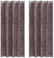 vidaXL Vorhang Samtvorh&auml;nge mit Vorh&auml;ngen 2 pcs Braun 260 x 140 cm Samt (2...